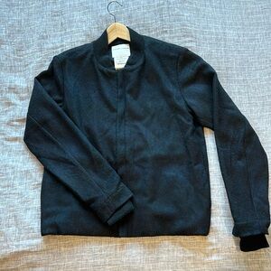 Stephan Schneider 100% wool black flecked bomber jacket